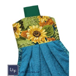 Serviette de cuisine à suspendre et attachable – Tournesols | les 3 Filous
