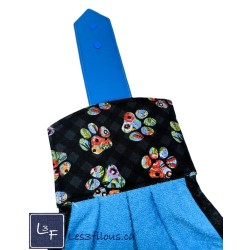 Serviette de cuisine à suspendre et attachable – Pattes de Chiens| les 3 Filous