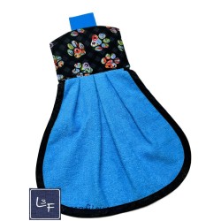 Serviette de cuisine à suspendre et attachable – Pattes de Chiens| les 3 Filous