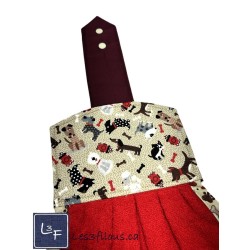Serviette de cuisine à suspendre et attachable – Chiens| les 3 Filous
