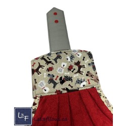 Serviette de cuisine à suspendre et attachable – Chiens| les 3 Filous