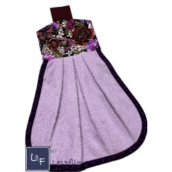Serviette de cuisine à suspendre et attachable – Fleurs et papillons | les 3 Filous