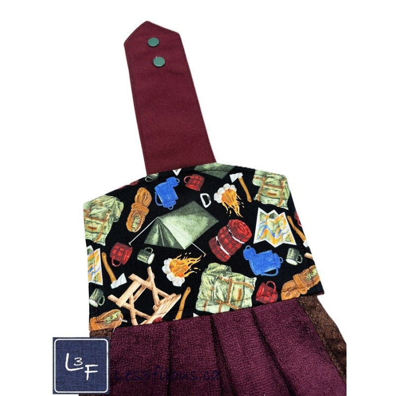 Serviette de cuisine à suspendre et attachable – Camping | les 3 Filous