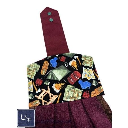 Serviette de cuisine à suspendre et attachable – Camping | les 3 Filous