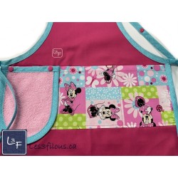 Tablier Enfant Minnie Souris Brodé (3-8 ans) - Fait Main Québec