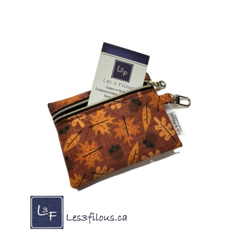Porte-clés Porte-monnaie & Cartes Feuilles d'Automne | Les 3 Filous