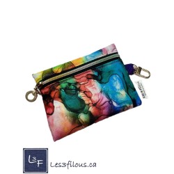 Porte-clés Porte-monnaie 3-en-1 Aquarelle | Les 3 Filous