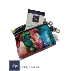 Porte-clés Porte-monnaie 3-en-1 Aquarelle | Les 3 Filous