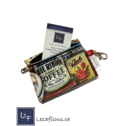 Porte-clés Porte-monnaie & Cartes - boite de café antique | Les 3 Filous