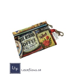Porte-clés Porte-monnaie & Cartes - boite de café antique | Les 3 Filous
