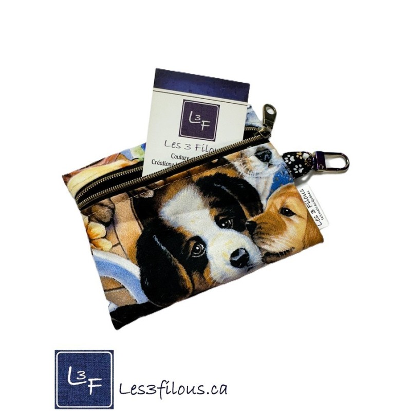 Porte-clés Porte-monnaie & Cartes Chiens Bisous | Les 3 Filous