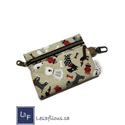 Porte-clés Porte-monnaie & Cartes Petits Chiens | Les 3 Filous