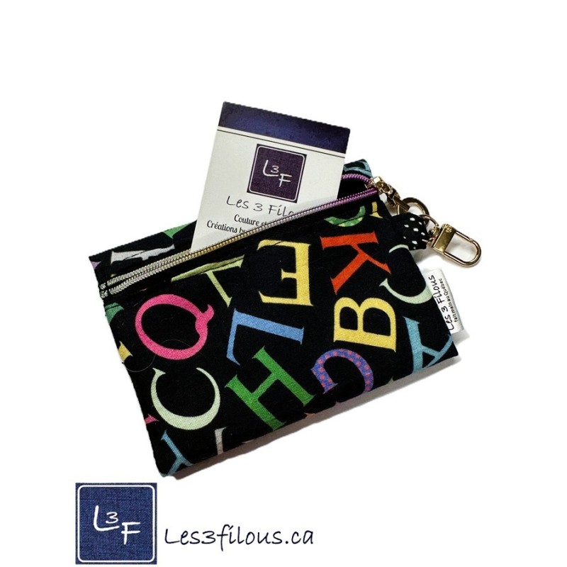 Porte-clés Porte-monnaie & Cartes Ecole Alphabet | Les 3 Filous