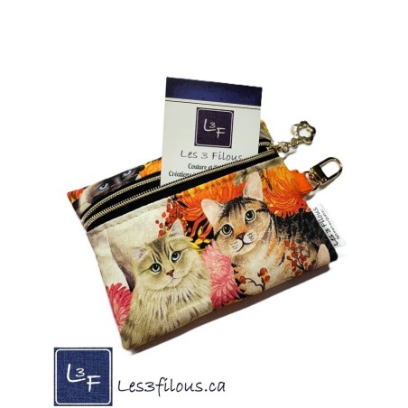 Porte-clés Porte-monnaie chats | Les 3 Filous