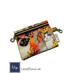 Porte-clés Porte-monnaie chats siamois| Les 3 Filous