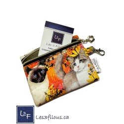 Porte-clés Porte-monnaie chats siamois| Les 3 Filous