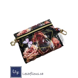 Porte-clés Porte-monnaie Papillons et fleurs | Les 3 Filous
