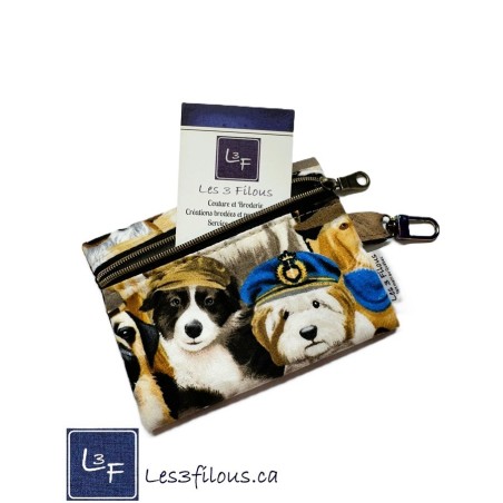 Porte-clés Porte-monnaie Chiens à Chapeaux | Les 3 Filous