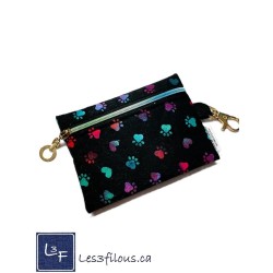 Porte-clés Porte-monnaie 3-en-1 pattes et coeurs | Les 3 Filous