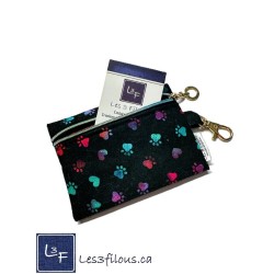 Porte-clés Porte-monnaie 3-en-1 pattes et coeurs | Les 3 Filous