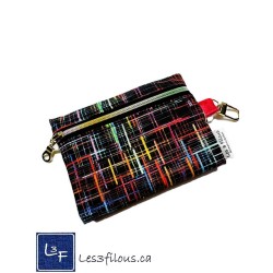 Porte-clés Porte-monnaie ligné Multicouleur | Les 3 Filous