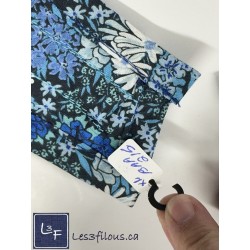 Bavette & Bavoir Adulte absorbant XL- Fleurs bleues| 3 Filous