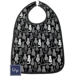Bavette & Bavoir Adulte absorbant - Chats Silouhette REG | 3 Filous