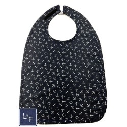 Bavette & Bavoir Adulte absorbant - nautique ancre de bateau.| 3 Filous