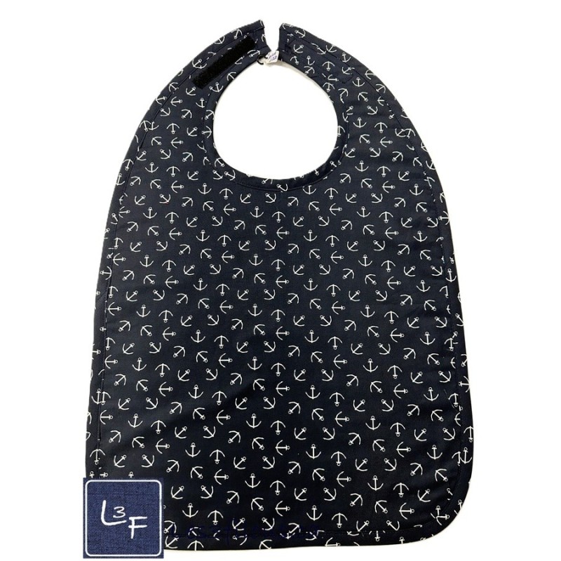 Bavette & Bavoir Adulte absorbant - nautique ancre de bateau.| 3 Filous