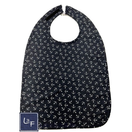 Bavette & Bavoir Adulte absorbant - nautique ancre de bateau.| 3 Filous
