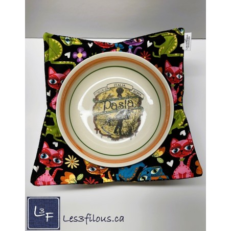 Chats Multicouleurs-chauffe-plat-pour-micro-onde format large - Les 3 Filous