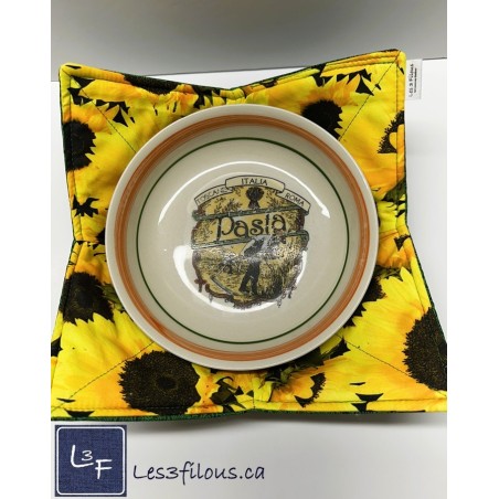 Tournesols-chauffe-plat-pour-micro-onde format large - Les 3 Filous