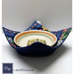 fleurs lignées-chauffe-plat-pour-micro-onde format large - Les 3 Filous