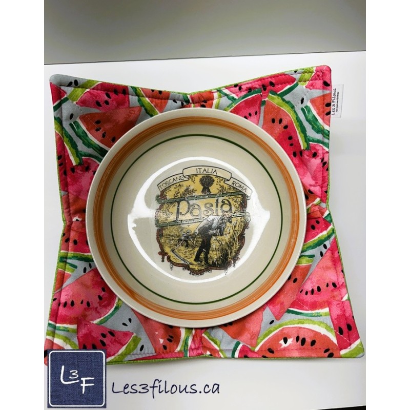 Melon D'eau -chauffe-plat-pour-micro-onde format large - Les 3 Filous
