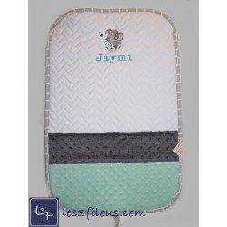 Elephant Serviette Capuchon Brodée et Personnalisée DOU-092