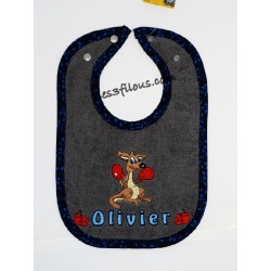 Kangourou Boxeur Serviette Capuchon Brodée et Personnalisée DOU-013