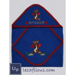 Kangourou Boxeur Serviette Capuchon Brodée et Personnalisée DOU-013