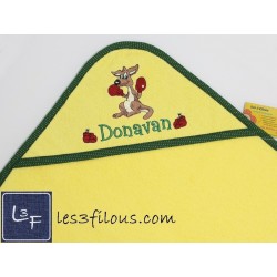Kangourou Boxeur Serviette Capuchon Brodée et Personnalisée DOU-013