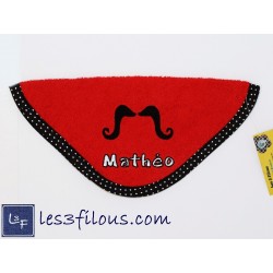 Moustache Papa Serviette Capuchon Brodée et Personnalisée DOU-018