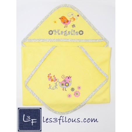 Poule Serviette Capuchon Brodée et Personnalisée DOU-025