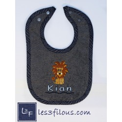 Zoo Zebre Girafe Serviette Capuchon Brodée et Personnalisée DOU-029