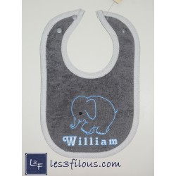 Elephant Serviette Capuchon Brodée et Personnalisée DOU-030