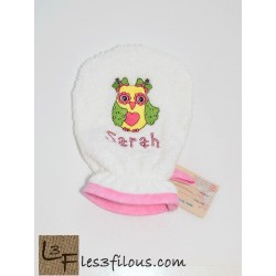 Hibou Serviette Capuchon Brodée et Personnalisée DOU-036