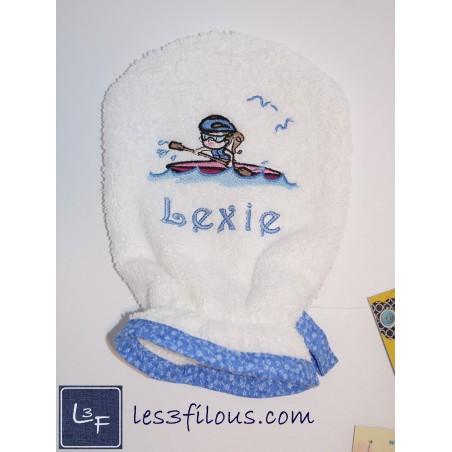 Canoe Kayak Débarbouillette Brodée et Personnalisée DEB-048
