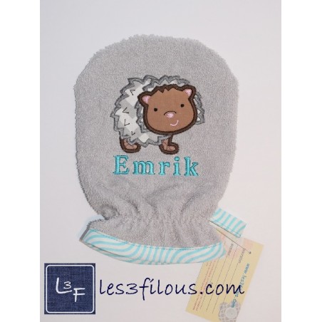 Hérisson Gant Brodé et Personnalisé DEB-006