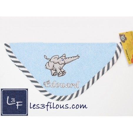 Elephant Débarbouillette Brodée et Personnalisée DEB-049