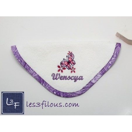 Papillon Débarbouillette Brodée et Personnalisée DEB-060