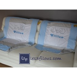 Elephant Serviette Capuchon Brodée et Personnalisée DOU-030