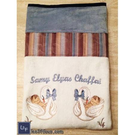 Cygnes Couverture Ultra-Douce Brodée et Personnalisée CUD-100