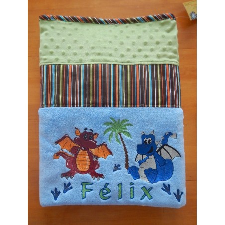 Dragon Couverture Ultra-Douce Brodée et Personnalisée CUD-017